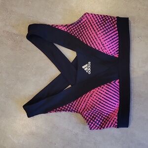 Adidas Pink and Black Sports Bra